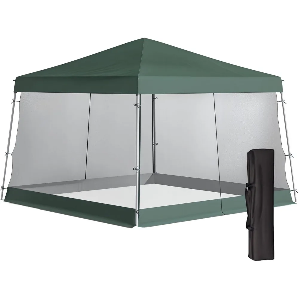 

Slant Leg Pop Up Canopy Tent with Netting and Carry Bag, Instant Sun Shelter, Tents for Parties, Height Adjustable, for Outdoor