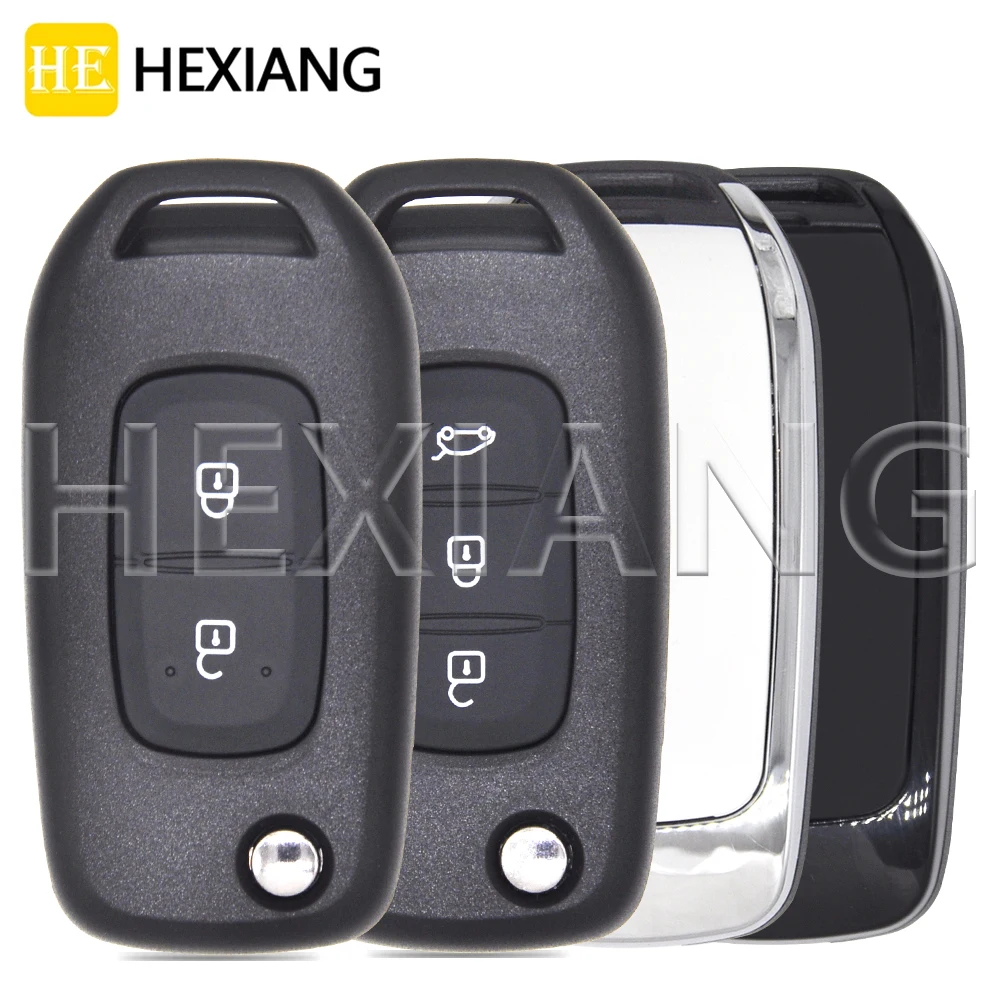 

HE Flip Car Key Shell Case For Renault Kadjar Captur Sandero Stepway Megane Logan Clio Dacia Logan