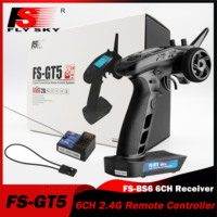FLYSKY FS-GT5 6CH 2.4G Transmitter Remote Controller with FS-BS6 Gyro Receiver 4-8.4V for RC Vehicles Crawler Car Boat Tank Part