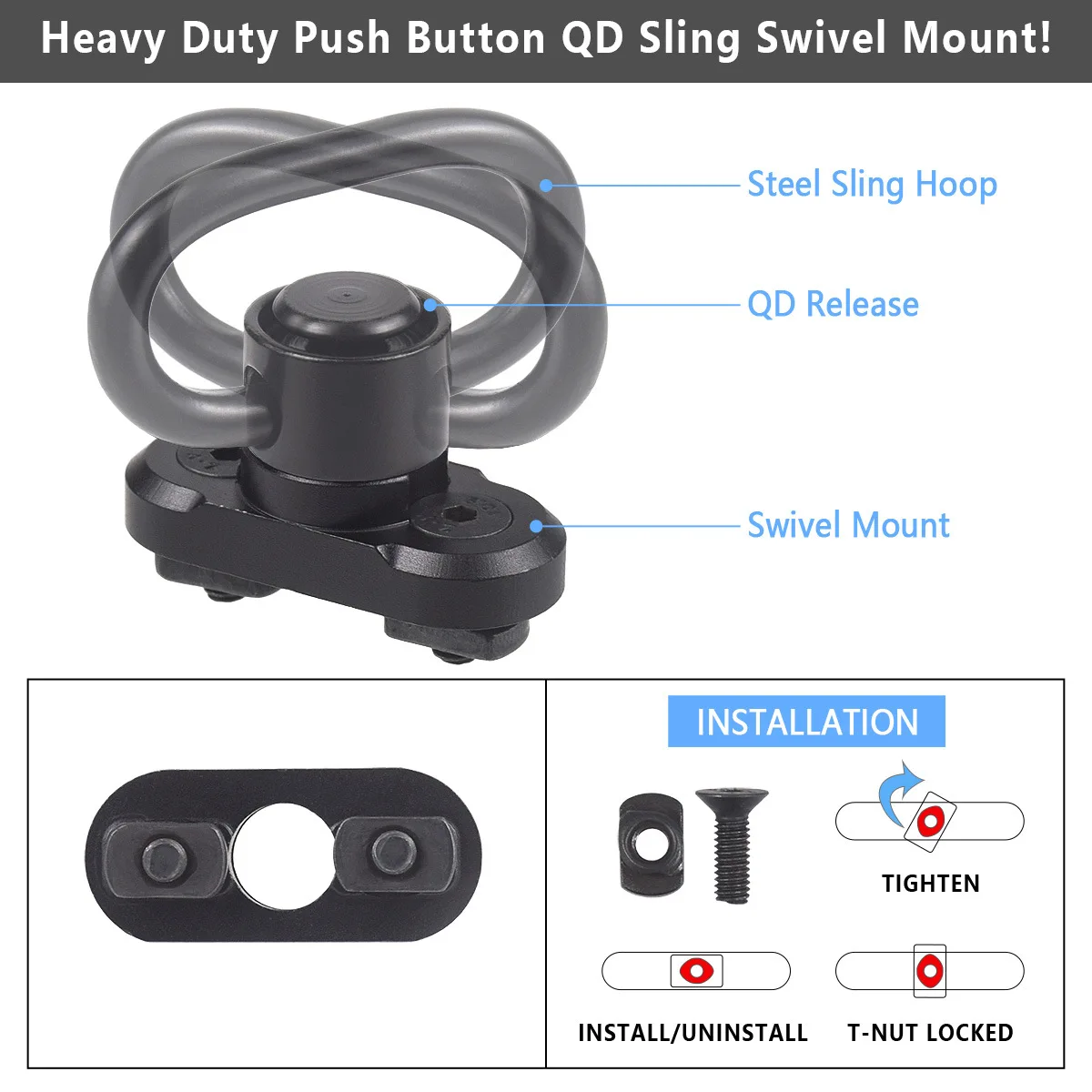 دعم 8 نقاط لتحديد المواقع 45 درجة عائمة سريعة الإصدار M-L0k حزام تكتيكي مسطح القاع حزام حلقة مزدوجة QD مشبك