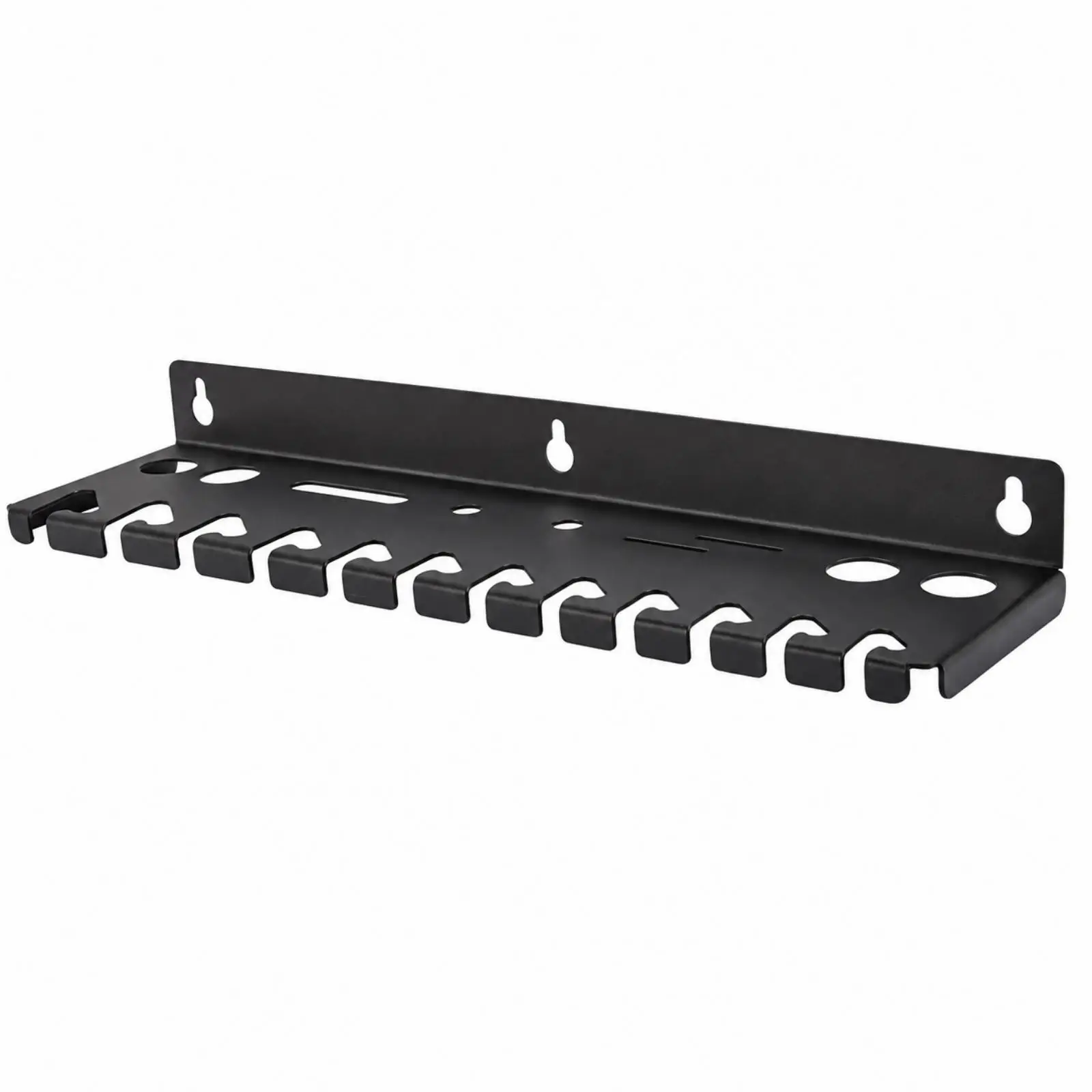 Space Saving Wall Mount Wrench Rack Metal Tool Holder with Shelf for Garage Workshop Hand Tools