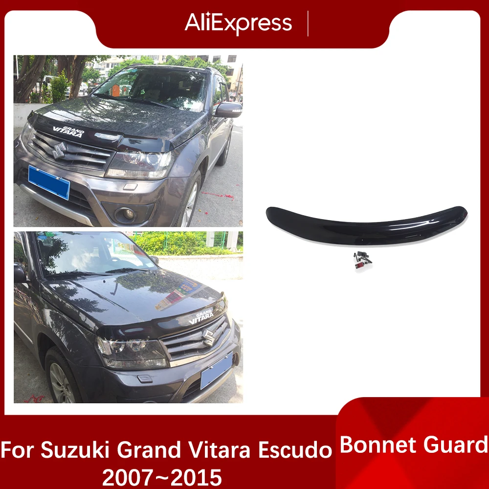 Bug Deflector Stone Guard Shield for Suzuki Grand Vitara JT Escudo Nomade 2005~2015 2006 Bonnet Guard Outlet Hood Accessories