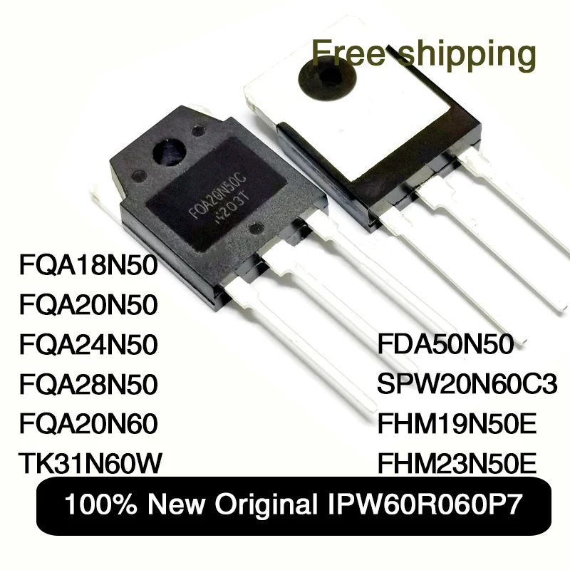 New FQA18N50 FQA20N50 FQA24N50 FQA28N50 FQA20N60 TK31N60W FDA50N50 SPW20N60C3 FHM19N50E FHM23N50E Inline TO-3P effect transistor