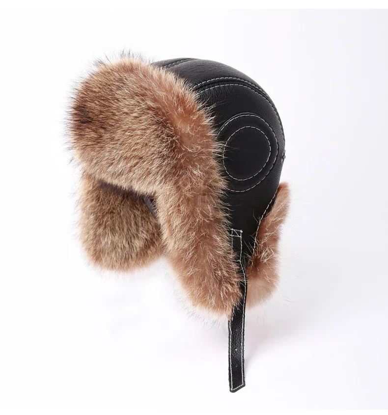 

Lei Feng hat, ear protection, winter imitation fox hair, warm and cold-proof fur hat, Northeast outdoor dog skin cotton hat