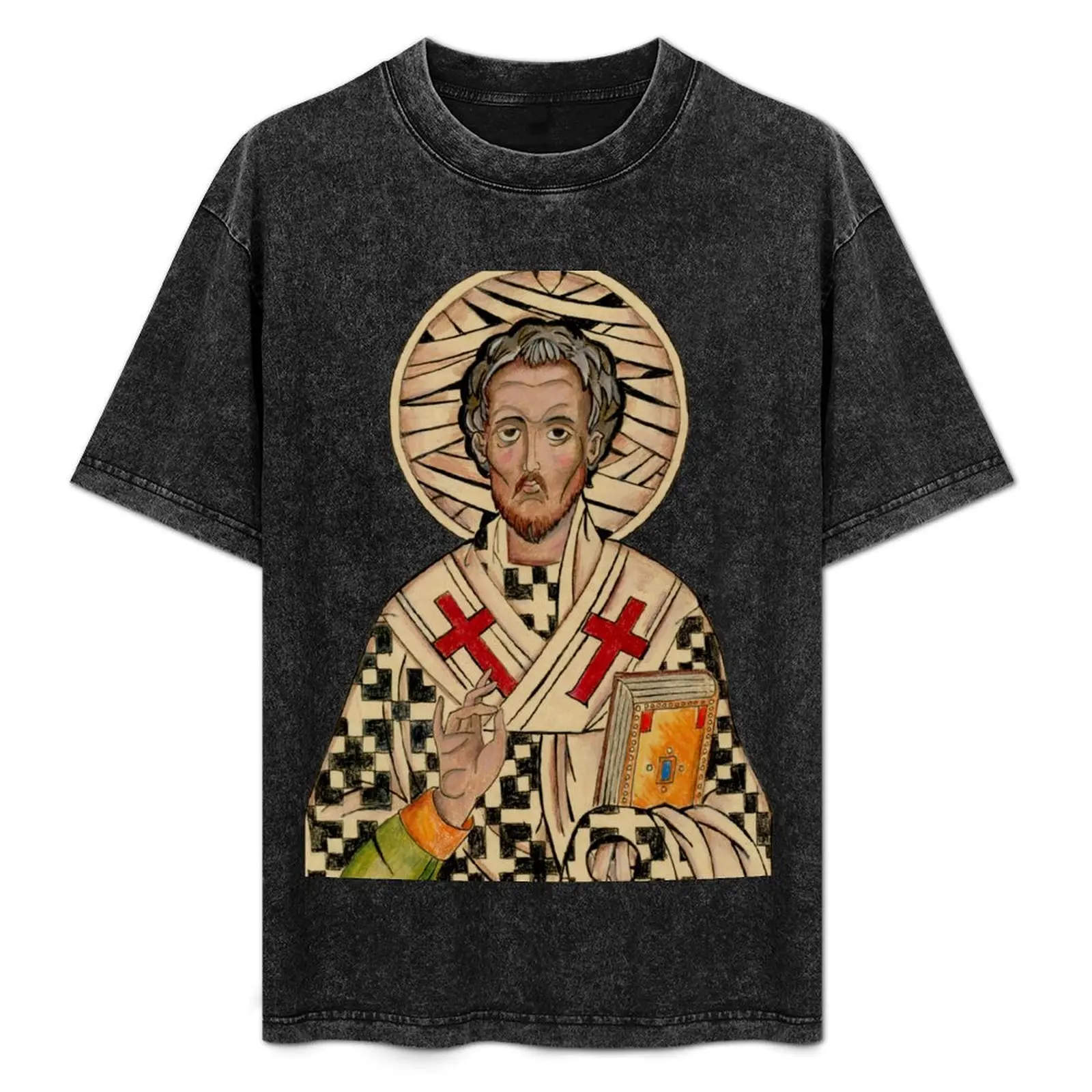 

Футболка Saint Lazarus с модным принтом и короткими рукавами