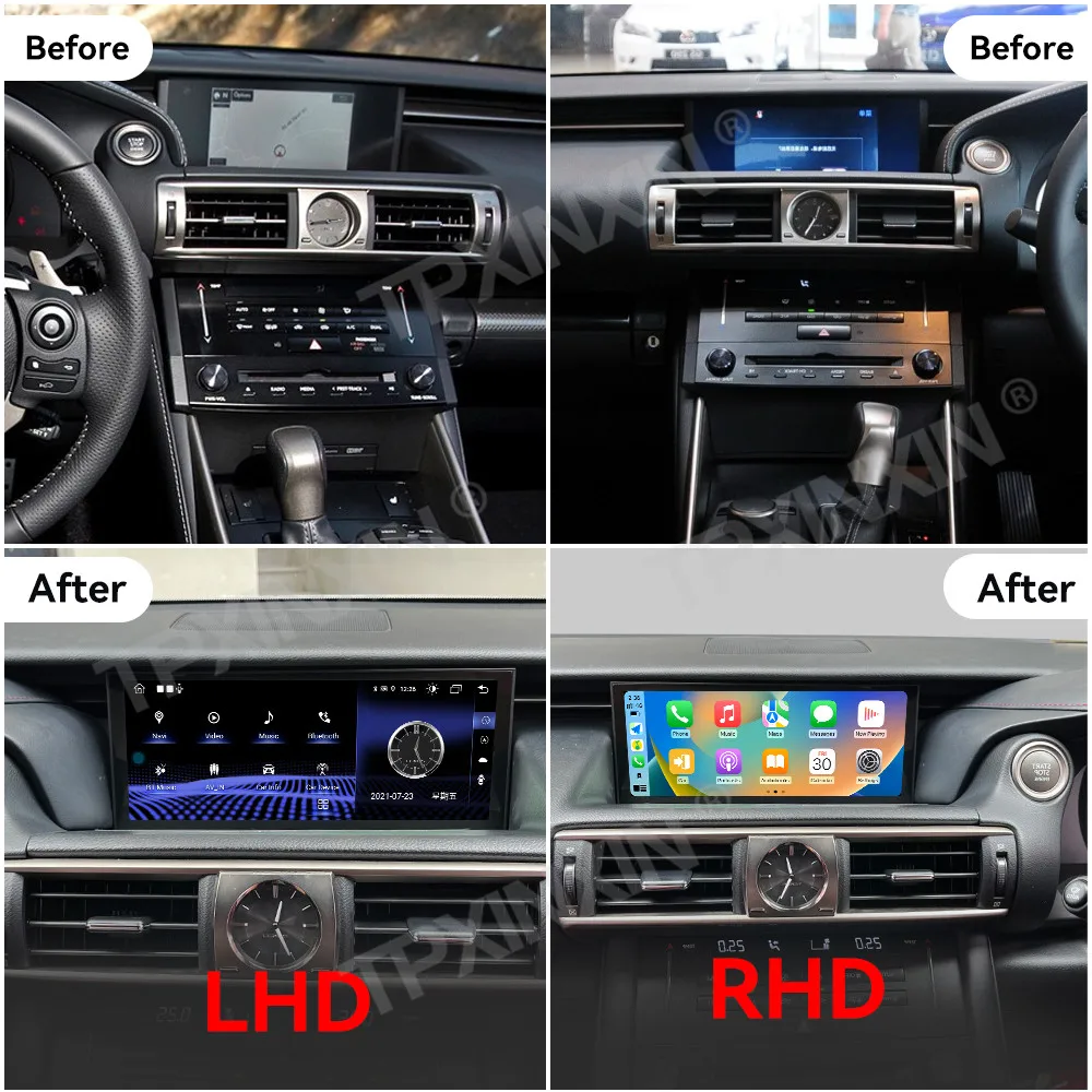 

For Lexus IS RC 2013~2017 LHD RHD Qualcomm Car Radio With Android Multimedia GPS Navigation For HUAWI HiCar WiFi 4g Head Unit