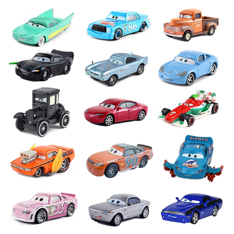 Disney Pixar Cars 2 3 Toys Lightning Mcqueen Sally Chick Hicks mini racing Collection Diecast Metal Alloy Model racer Kids Gift