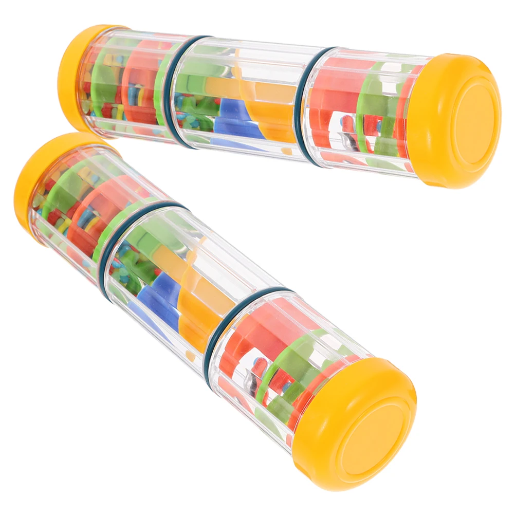 

2 Pcs Kids Musical Instruments Rain Sound Tube Teaching Aid Mini Children's Toys Infant Sensory Stick Cognitive