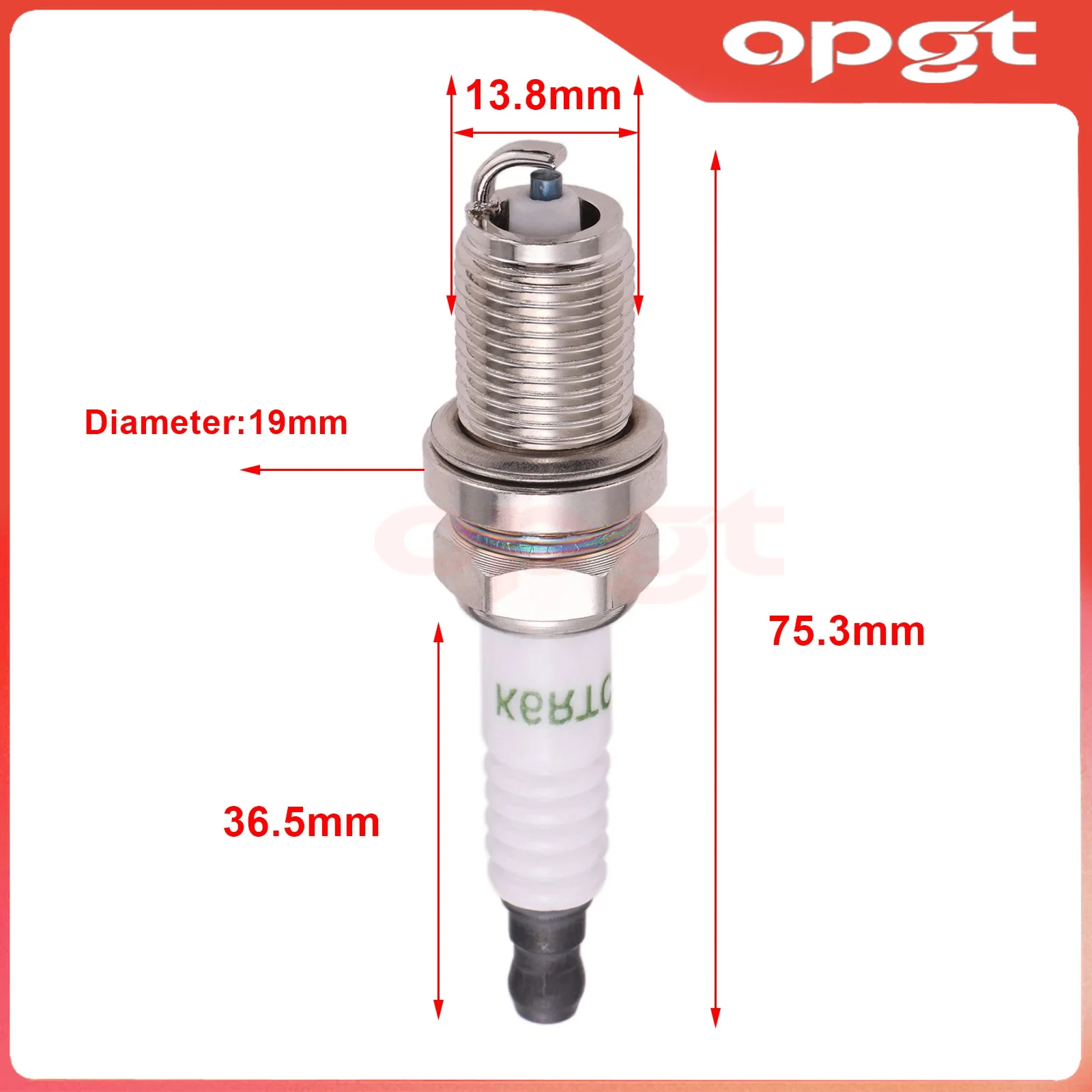 OPGT K6RTC Spark Plug Replace For Champion RC12YC NGK BKR6ES For Kohler 12 132 02-S 12 132 06-S Briggs Stratton 491055 1&3&5&10&