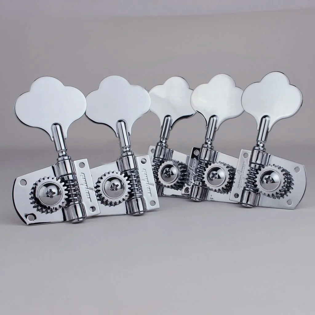 GUYKER-Open Frame Electric Bass Tuning Peg, Gear Ratio 21:1 Chrome, Black, Gold
