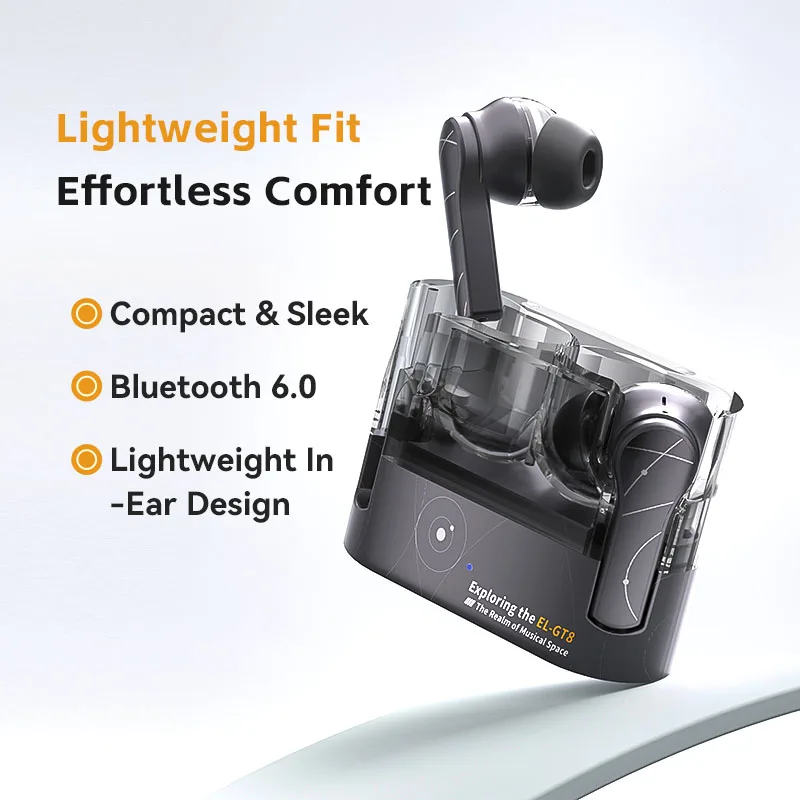 TWS In Ear Bluetooth 6.0 Earbuds ENC Call Noise Reduction Long Battery Life 55ms Low Latency Gaming Headphones For Mobile Phone