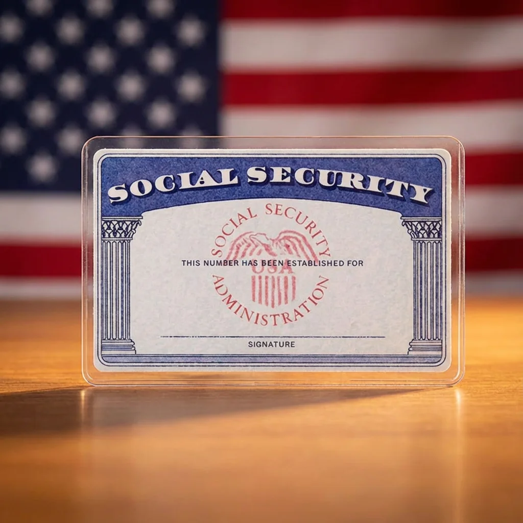 US Social Security Card Transparent Holder - Scratch-Resistant SS Card Protector Cozy Home Portable Card Sleeve