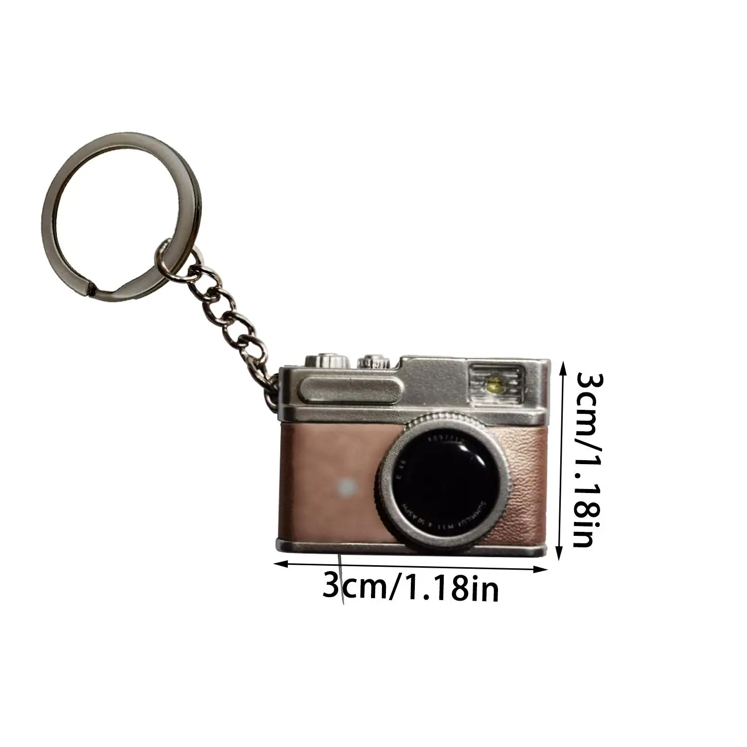 1PC Creative Mini Glow Camera Keychain With Flash Sound Effects Pendant Bag Charm Key Chain SLR Toy Keyring Kids Boy Fashion