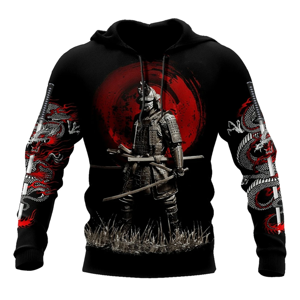 Japanese Ninja Warrior Tattoo Samurai Mask Hoodie Zipper Men Women Children Pullover Tops 2025 Hot Sale New