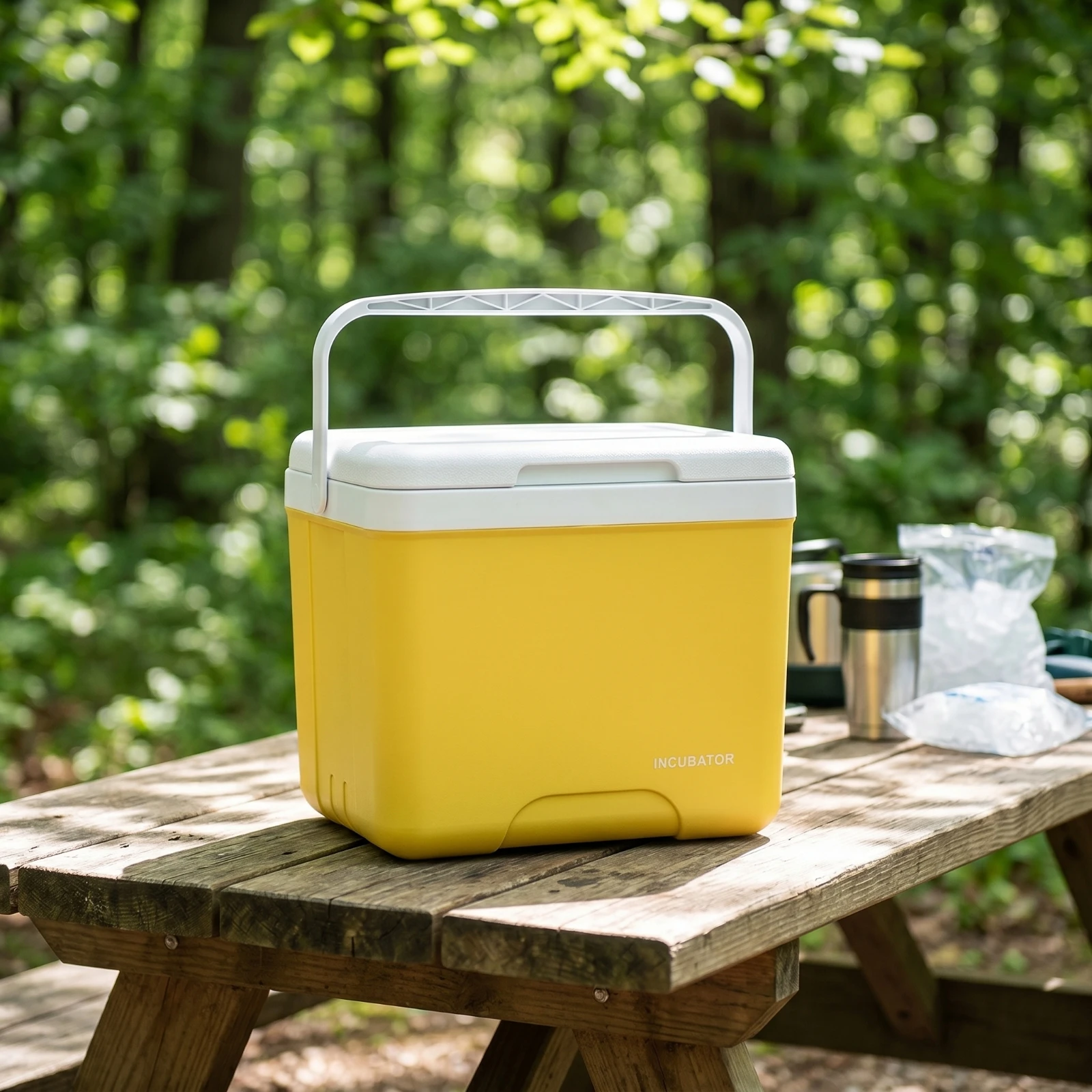 Insulated Cooler Box Sturdy Insulated Ice Chest for Travelers, Picnics, Camping