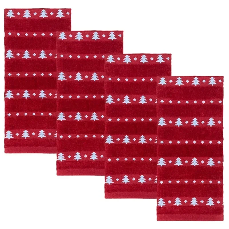 Christmas towel woven satin cut fleece thickened pure cotton enlarged face towel