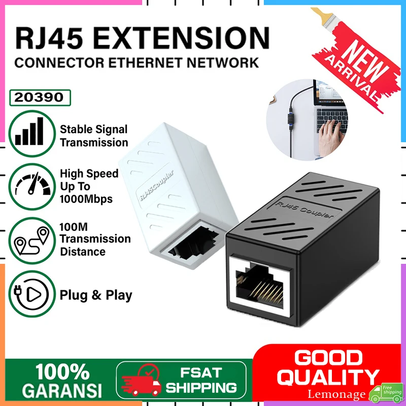 

LAN Cable Connector Female To Female Ethernet network RJ45 Extender Joiner plug cat5 5e cat6 Coupler