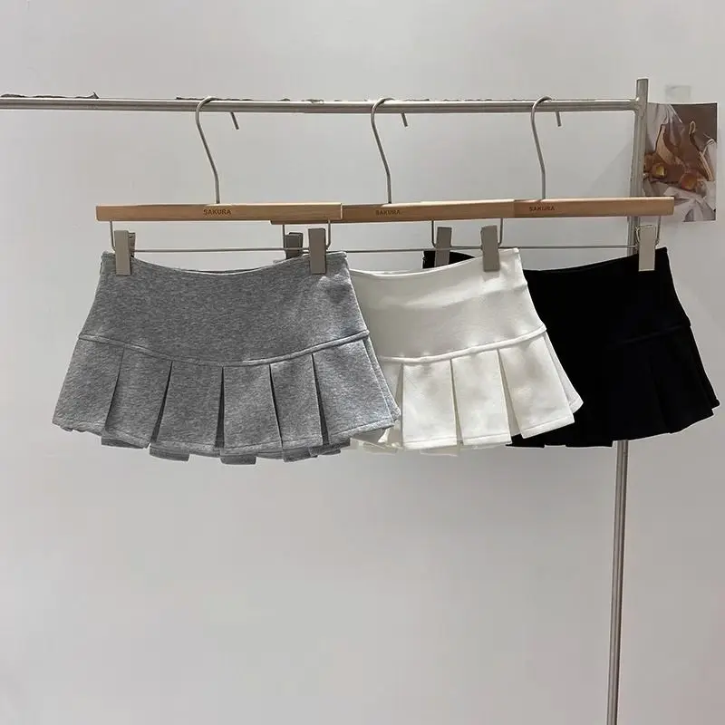 2026 Summer New Y2k Low-rise Mini A-shaped Skirt Women's Summer Spice Girl Pleated Skirt