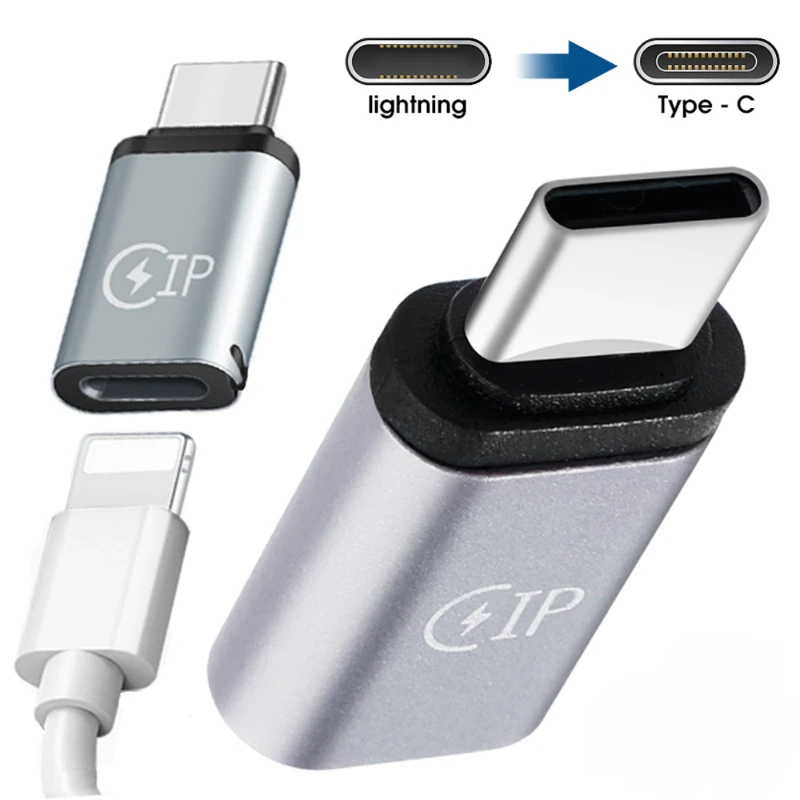 Universal Type-C Phone Charging Adapter Fast Charge Connector for ios and Android Lightning Female To USB C Male Cable Converter