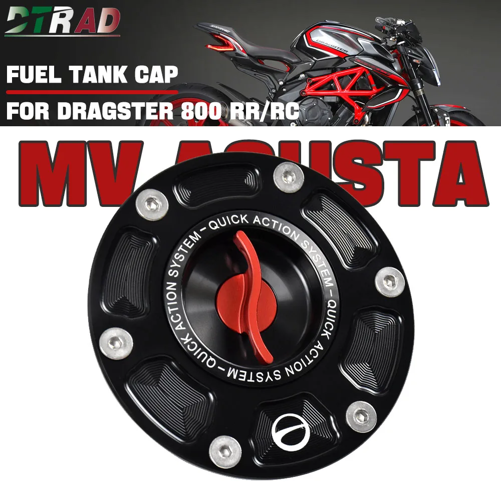 

For MV Agusta Dragster 800 RR/RC 2014-2023 Motorcycle CNC Quick Release Action Fuel Tank Cap Keyless Gas Oil Airbox Tank Cover