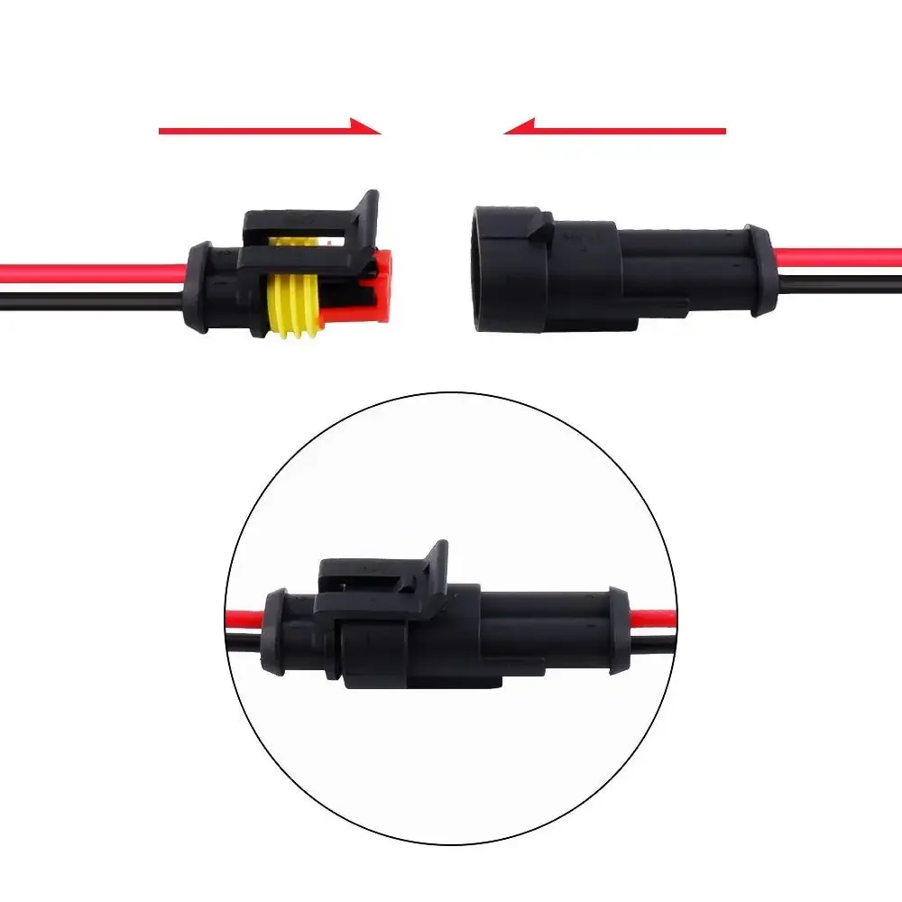 2/3/4pin 16 AWG Waterproof Wire Connectors Automotive Electrical Connectors Quick Disconnect Wire Connectors 2/3/4 Pin