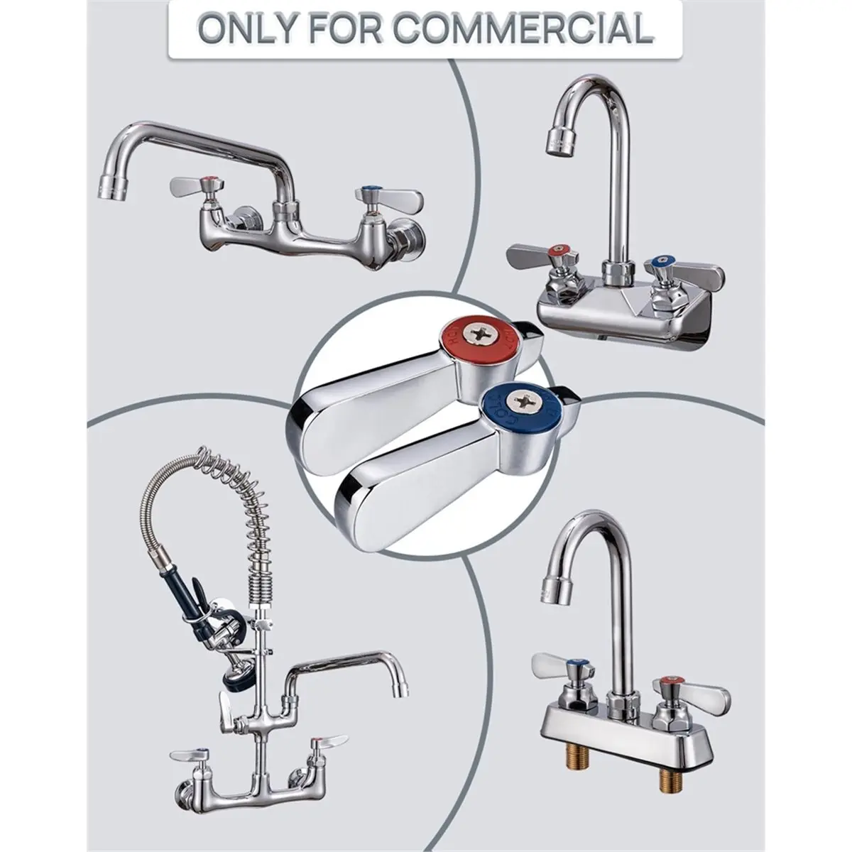 AA83 Faucet Parts Kitchen Faucet Handle Replacement Kit - 2 Pack Lever Handles 0.43