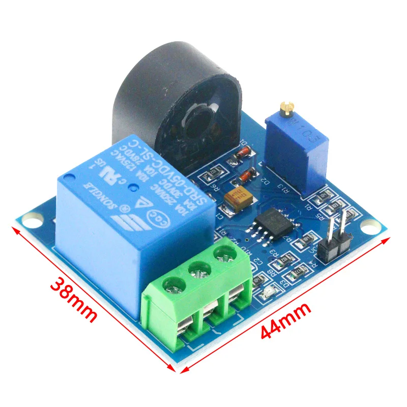 Imagem -02 - Sensor de Detecção de Corrente ac Módulo 5v 12v 24v Módulo de Proteção de Relé 5a Overcurrent Overcurrent Protection Switch Output