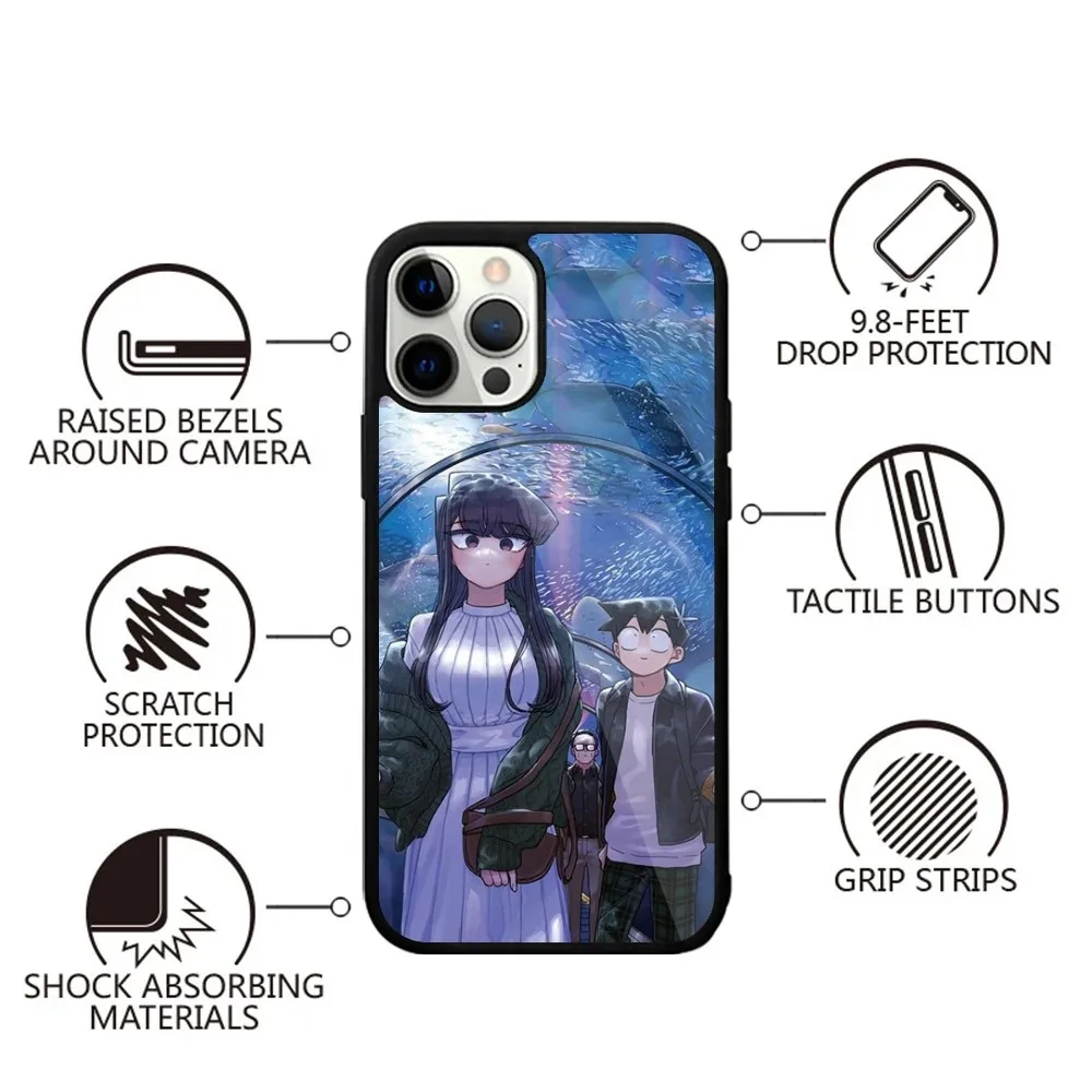 Anime K-Komi Shouko Phone Case Strong Magnetic For IPhone 16,15,14,13,Pro,Max,Plus,11,12,Mini For Magsafe Wireless Charging