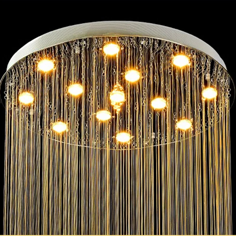 Imagem -06 - Modern Crystal Chandelier For Home Decoration Stair Pendant Lamp Living Room Pendant Lights Iluminação Interior