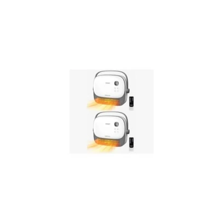 1500W Wall Heater with Remote Control, Freestanding and Wall-Mounted Electric Space Heater with Portable Handle, 12H Timer, PTC