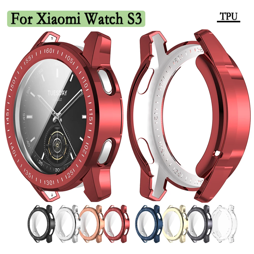 For Xiaomi Watch S3 Case Soft and Clear TPU Screen Protector Transparent Cover Protective Shell Watch Decoration