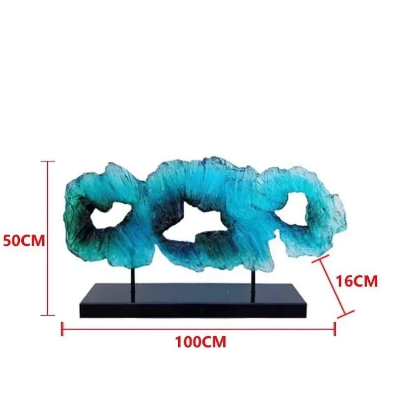 Sculpture Transparent Hotel Lobby Sal Office Rin Ornaments Home Living Room Entrance TV Cinet Soft Decorations