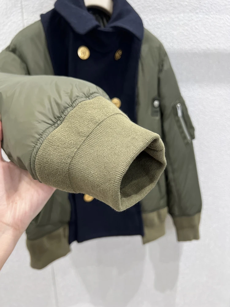 SVORYXIU الخريف الشتاء نمط جديد اليومية عادية صف مزدوج مشبك الربط أسفل سترة المرأة موضة خمر الدافئة أسفل سترة