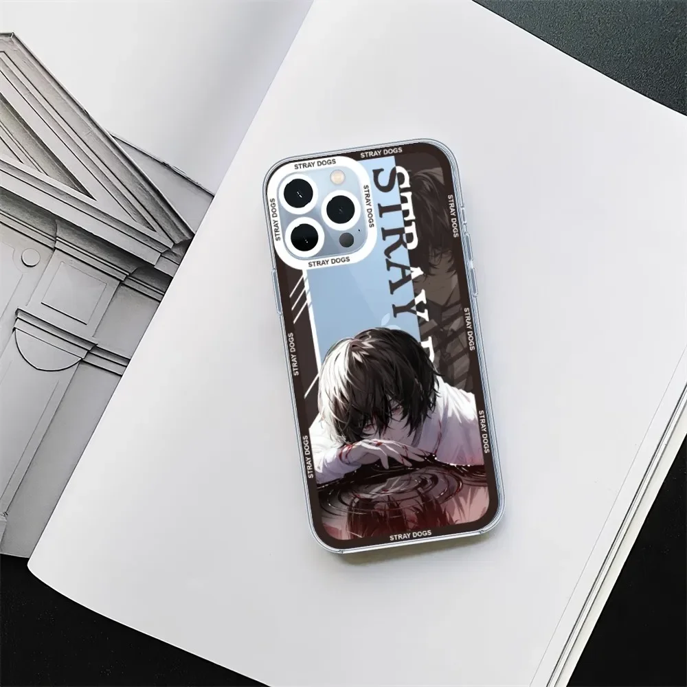 Anime Bungo Stray Dogs Phone Case For iPhone 11 12 Mini 13 14 15 Pro Max Transparent Shell