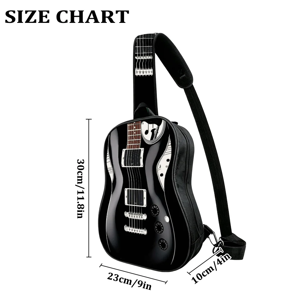 with abstract design Men's Guitar Chest Bag, Sling Bag,  Sling Bag with Inner Pocket, Weekend, For Travel Camping Daily Outing