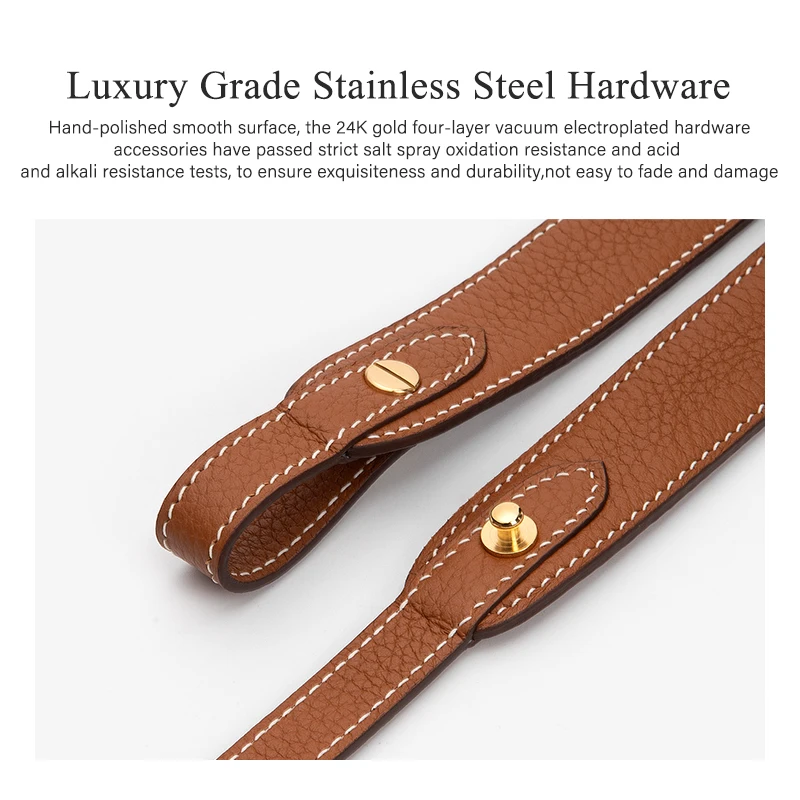 WUTA 100% Genuine Leather Bag Strap For Hermes Picotin Underarm Shoulder Straps Replacement Handbag Belts Bag Accessories