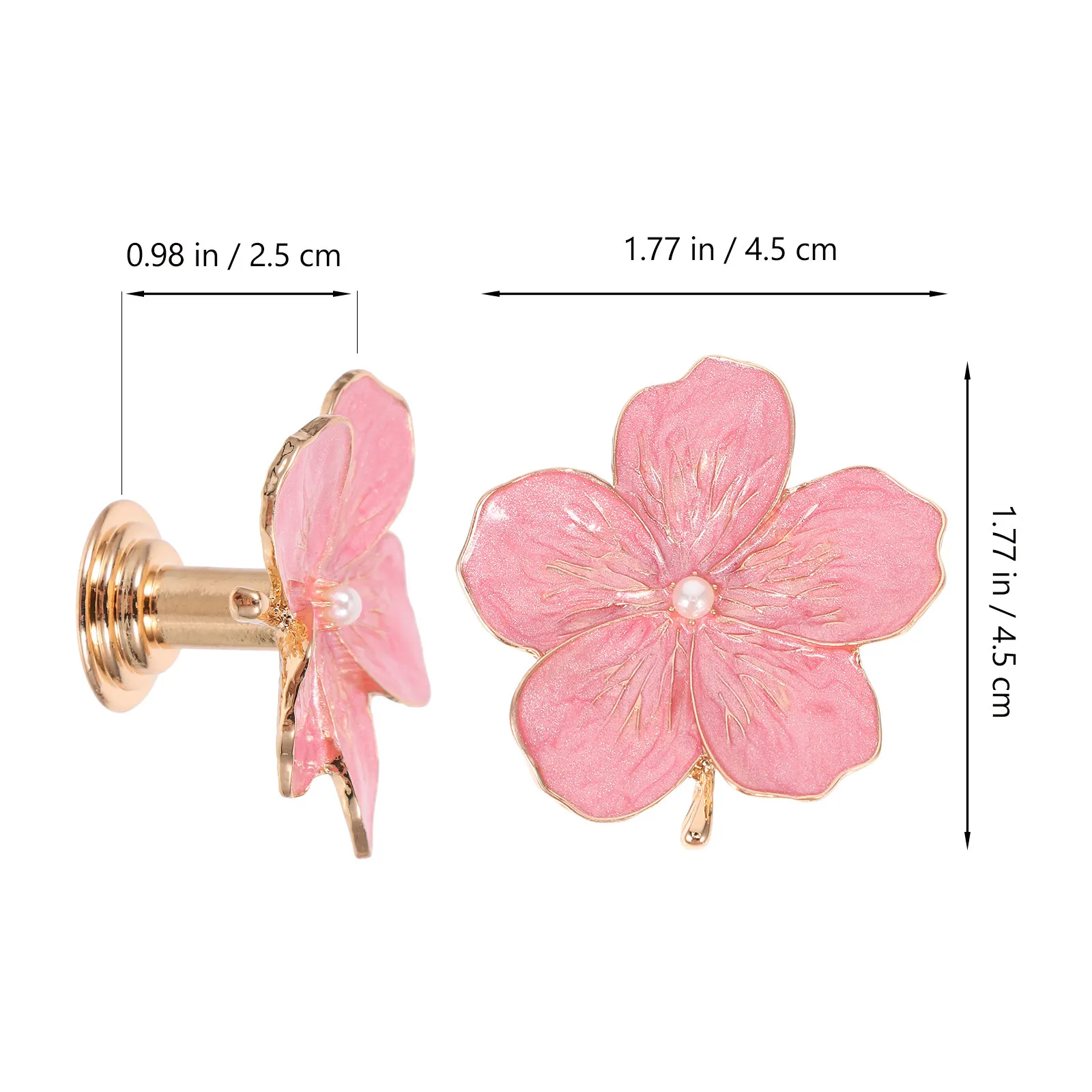 Flower Zinc Alloy Cabinet Pull Handle Smooth Surface for Drawer Door Cupboard Knob Decorative Furniture Knob Metal Pull