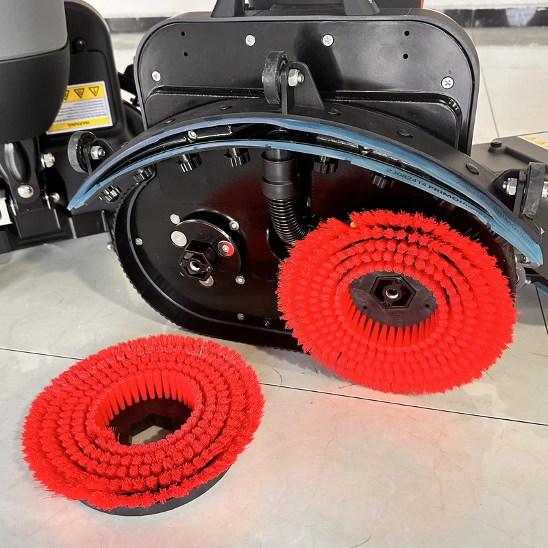 Kleine automatische vloerschrobmachine Dubbele borstel elektrische vloerreinigingsmachine