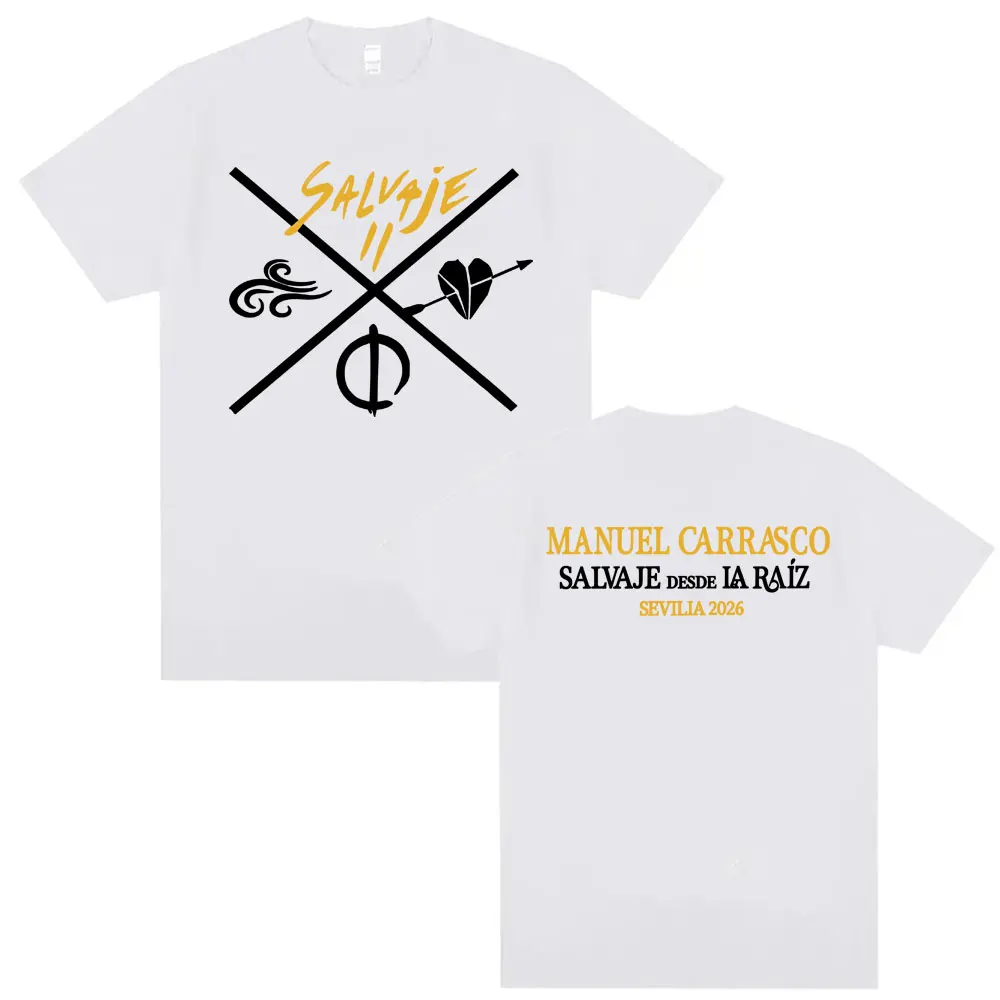 Manuel Carrasco Salvaje Desde Ia Raiz Sevilla 2026 T-shirt Men Women Fashion Hip Hop Punk T Shirts T-Shirt Y2k