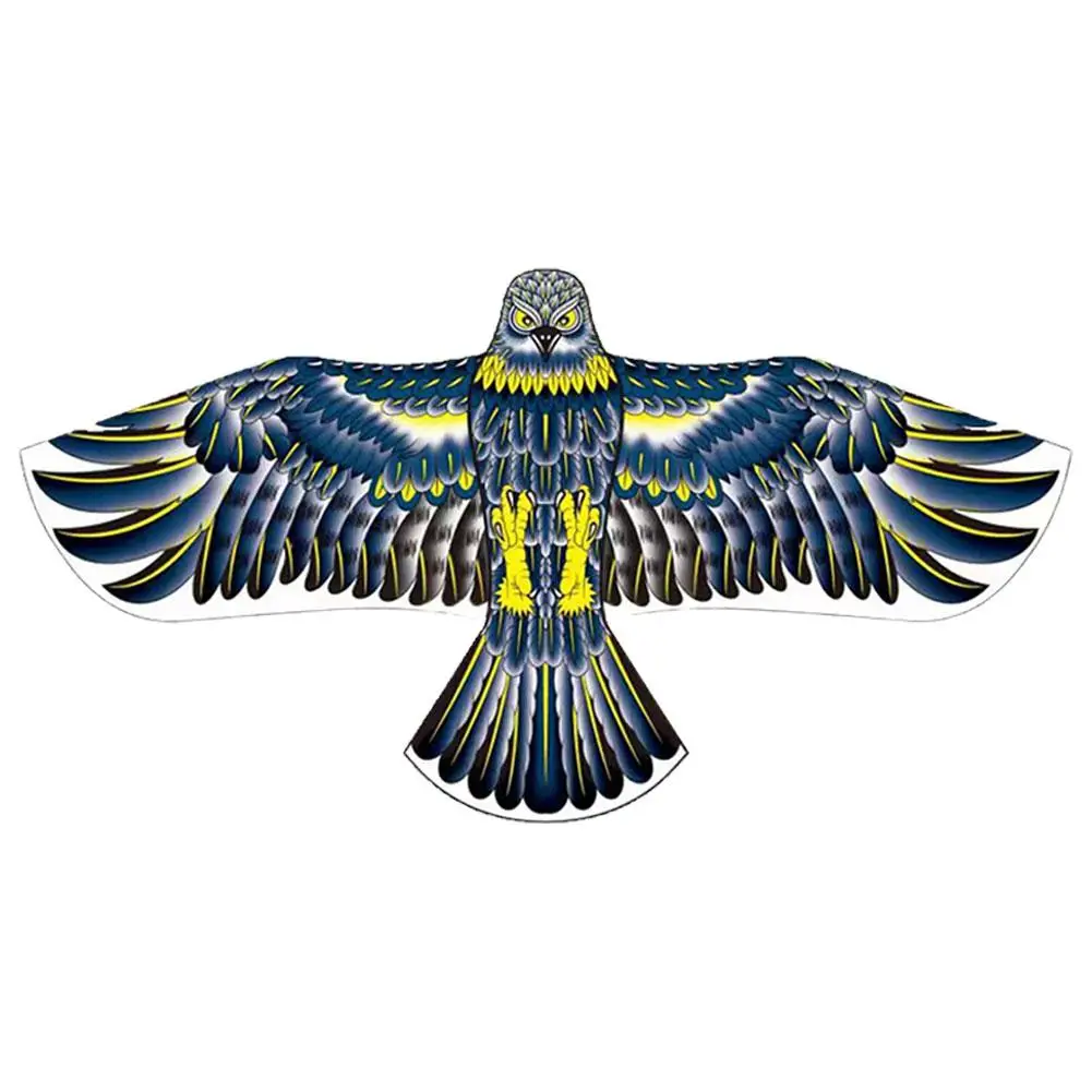 1,2 m Eagle-Drachen mit 20-Meter-Drachenlinie, großer Adler, fliegende Vogeldrachen, Vogelabschreckung, schreckt Vögel und fährt sie, Sportspielzeug