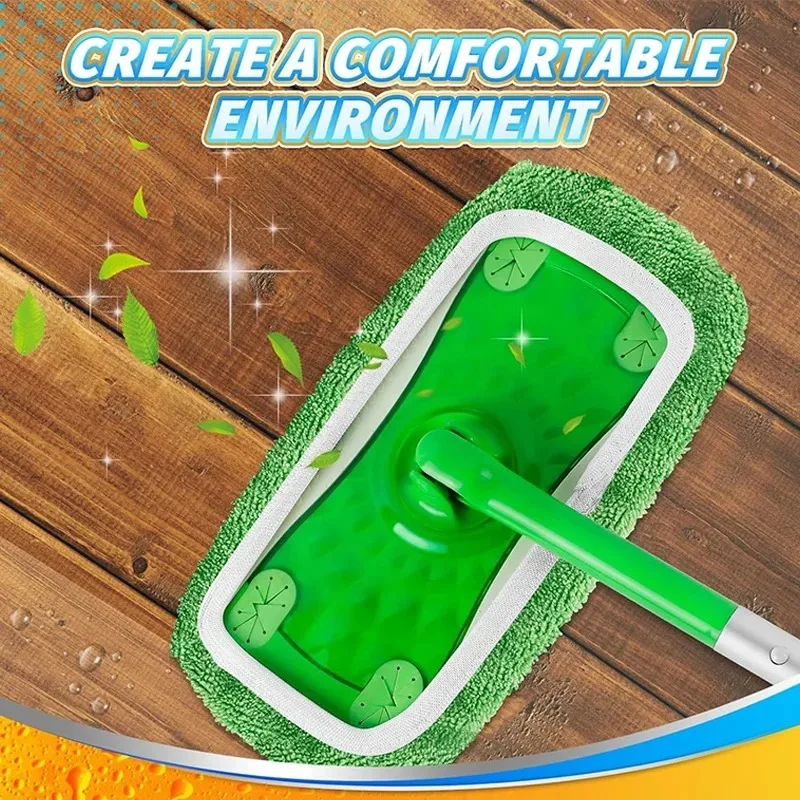 1-20pcs Sweeper Wet & Dry Cleaning Cloths Microfiber Mop Pads Replacement Furniture Flooring Mop Head Cover Washable Rags Towels