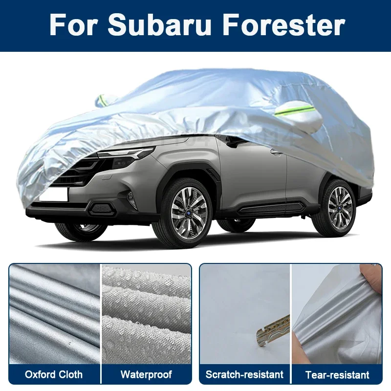 

Outdoor Full Car Cover For Subaru Forester with Reflective Strips Waterproof Snowproof Dustproof UV Protection