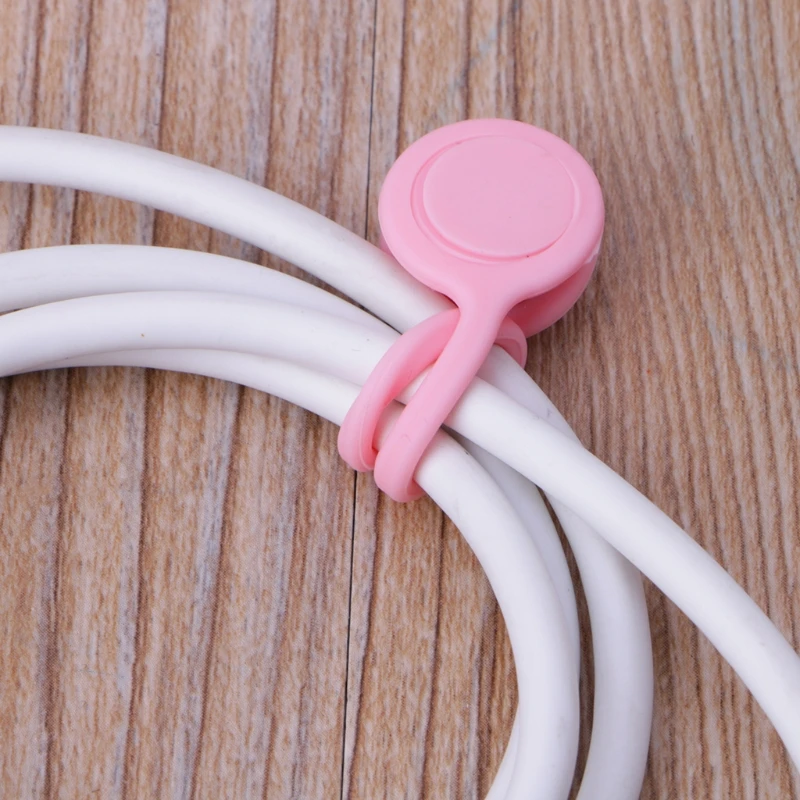 Super Strong Magnetic Twist Tie Cable Winder Desktop Cord Holder Organizer