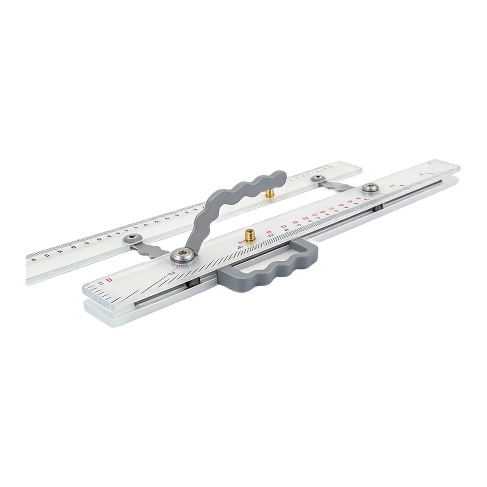 For Educational Purposes 45cm Navigator Aluminum Chain Ruler Gauge Chart Divider Manual Ruler Transparent Material