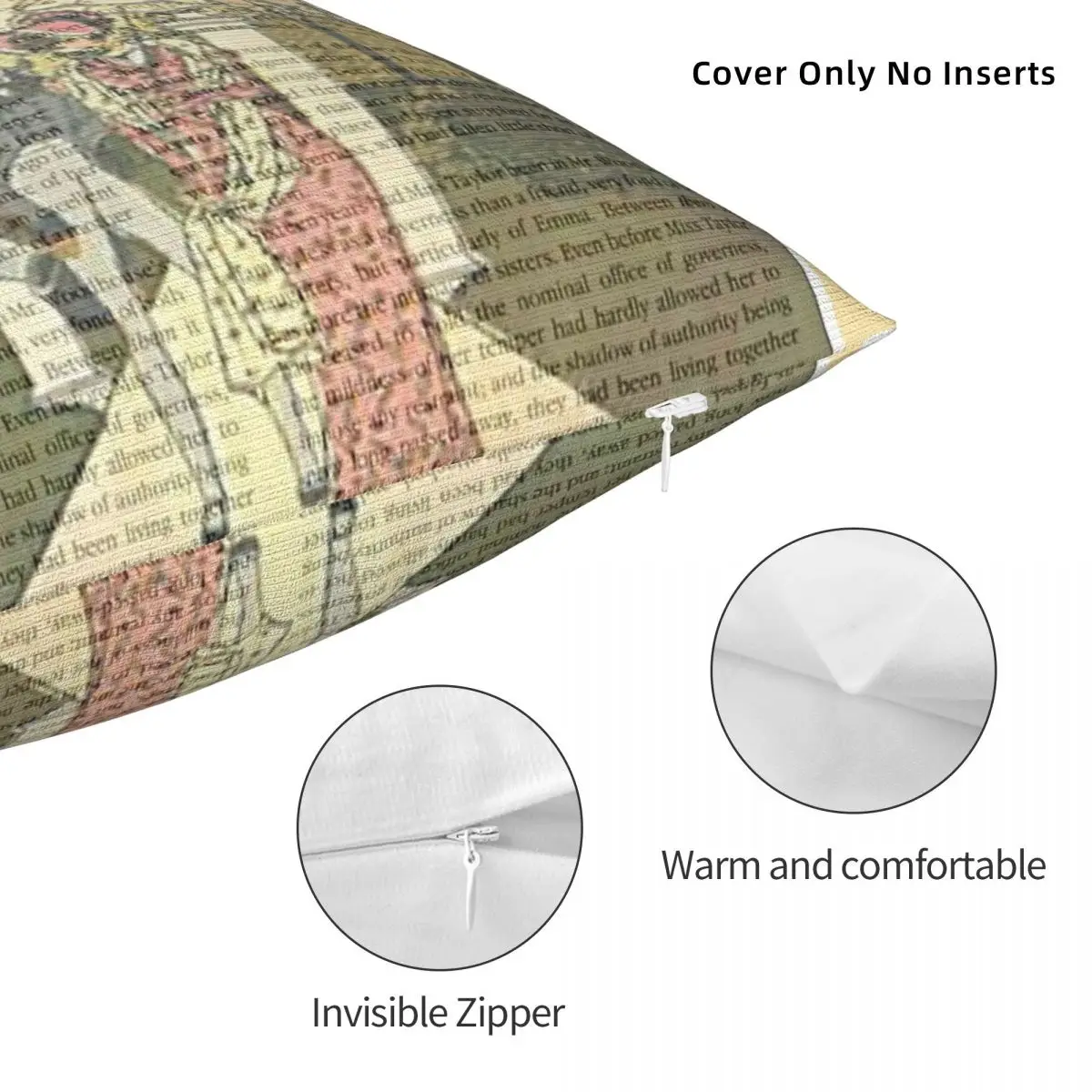 إيما باي جين أوستن المخدة البوليستر الكتان المخملية الإبداعية البريدي ديكور السرير وسادة القضية 45x45