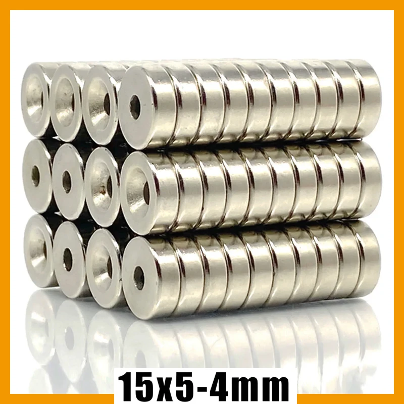 2/10/50/100/200pcs 15x5-4mm Magnet Round Hole Shape 15*5 Hole 4mm for Fridge Garage Tool Kitchen Office 15*5-4mm Accessory