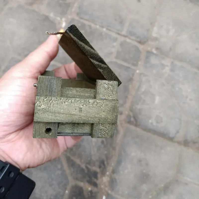 Pudełko na amunicję w skali 1/6, styl wojskowy z II wojny światowej, drewniane. ‌   Model etui na akcesoria do figurek akcji o wysokości 12 cali