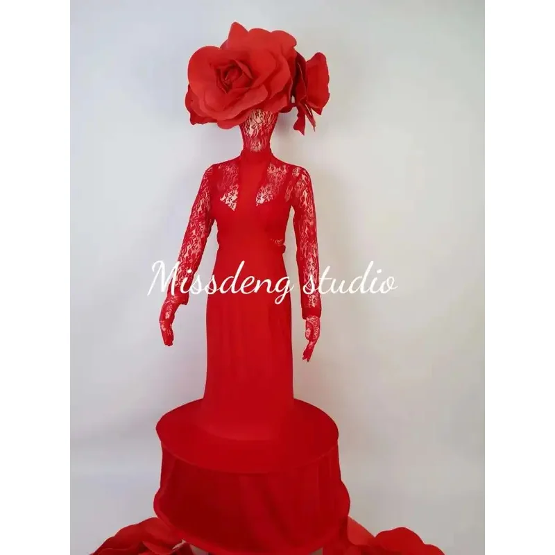 

CyGogo парк развлечений парад костюм бар ночной клуб косплей костюм парк развлечений красная роза костюм для выступлений для женщин