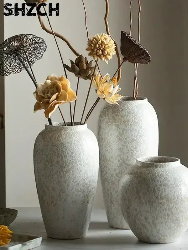 Modern Simplici Tee-Piece Cerc Flower Vase Decorative Pieces - Large Medium Small Sizes for Living Room Fresh