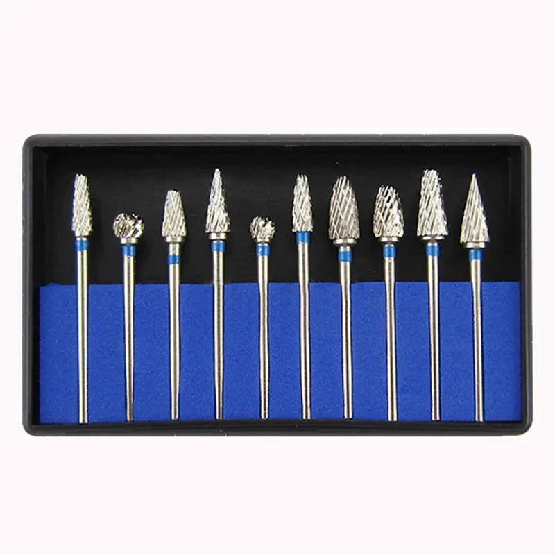 

10Pcs Dental Tungsten Steel Carbide Burs Drills Kits Milling Cutters Nail Drill Teeth Polishing Grinding Head Tools Materials